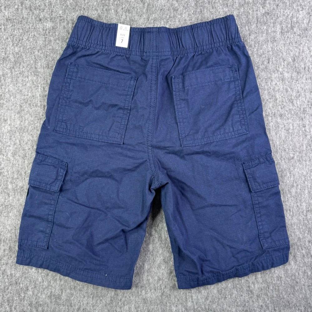 The Children's Place Boys Navy Blue Cargo Shorts‎ Elastic Waist Size 7 NWT NEW